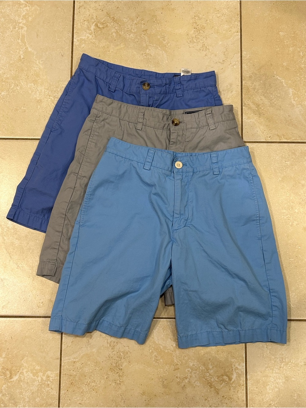 Vineyard Vines Club Shorts - Light Blue, Gray, Royal Blue | size 28